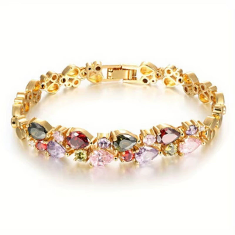 Handmade Multi Crystal Fashion Bracelet