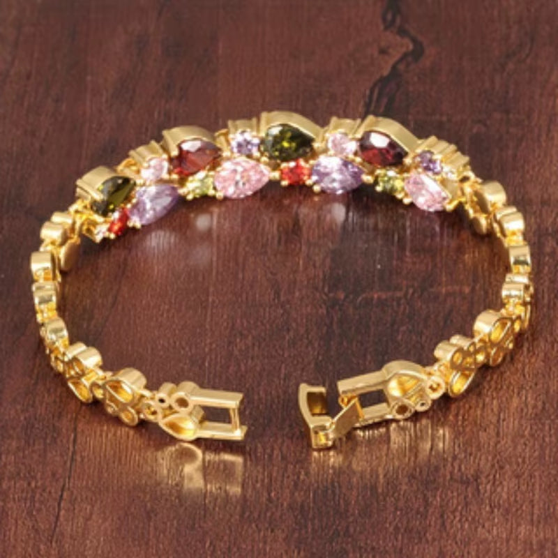 Handmade Multi Crystal Fashion Bracelet