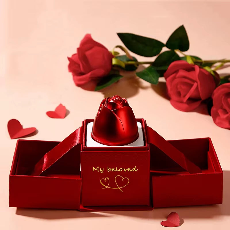 Lifting Rose Gift Box Necklace Ring Display Box for Women Girlfriend Birthday Christmas Valentine Gifts 2023 New in Accessories