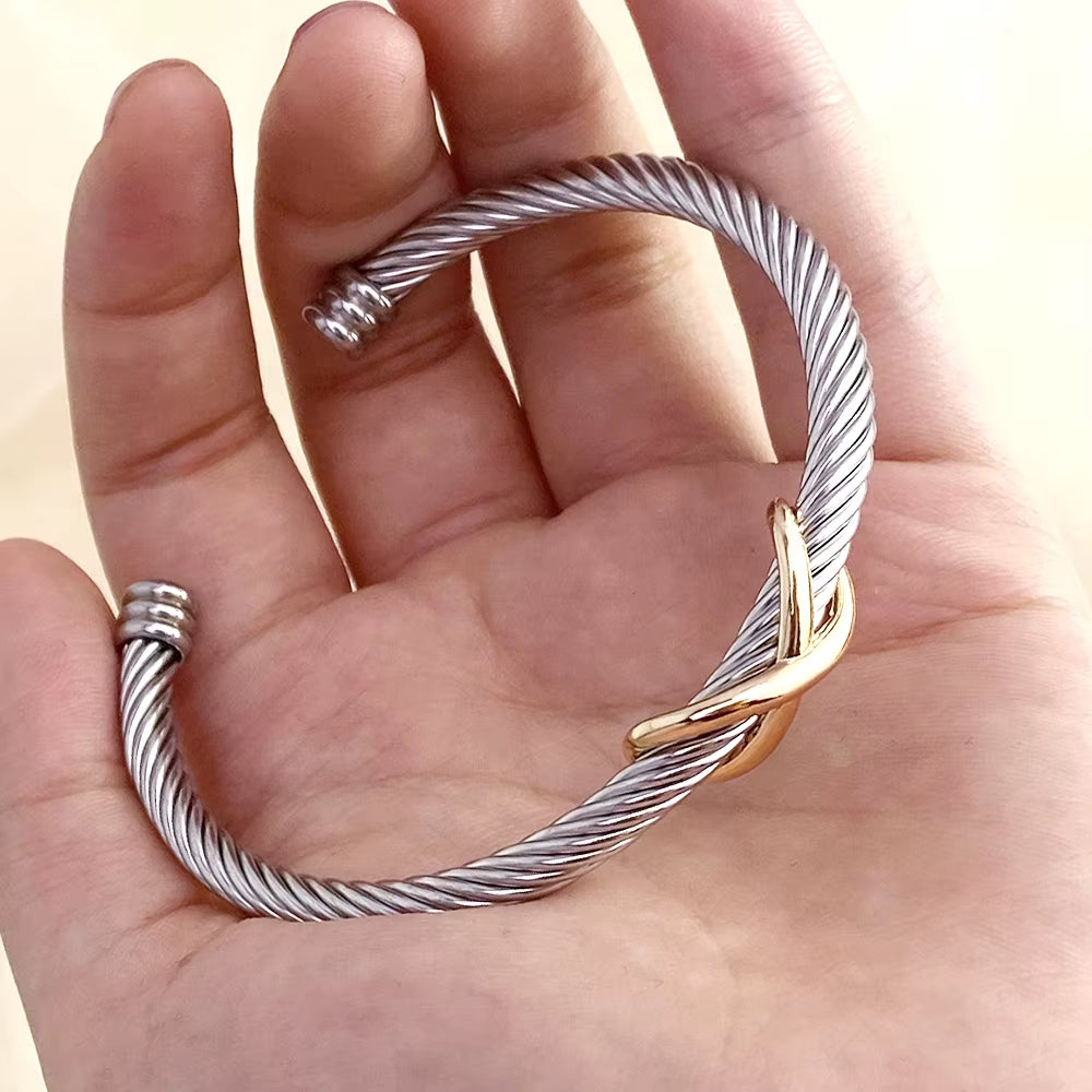 Elegant Infinity Wire Bracelet Cuff – The Perfect Valentine's Day Gift to Delight Your Girlfriend or Wife!