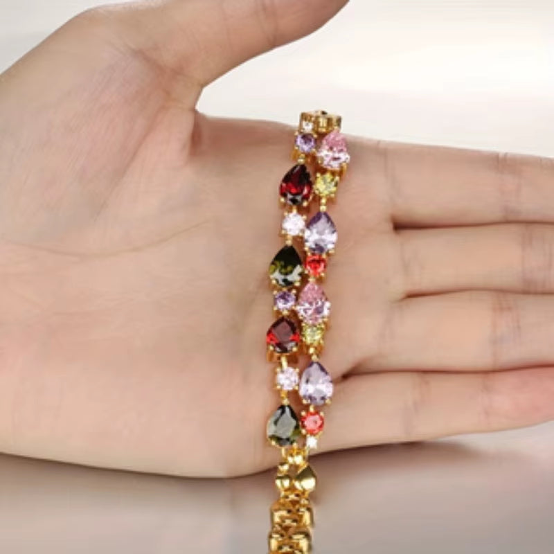 Handmade Multi Crystal Fashion Bracelet