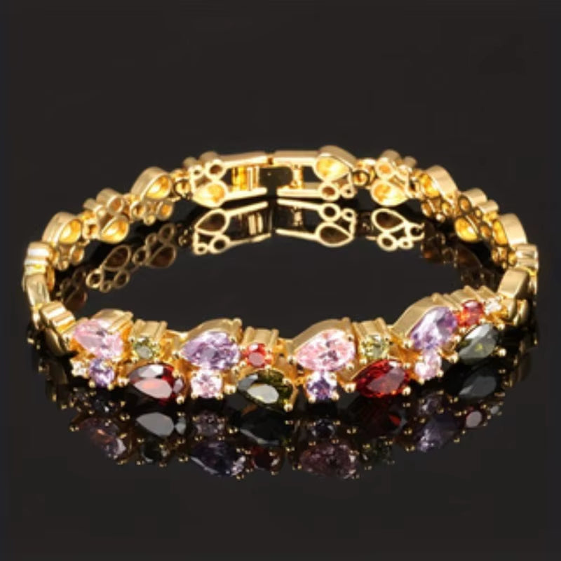 Handmade Multi Crystal Fashion Bracelet