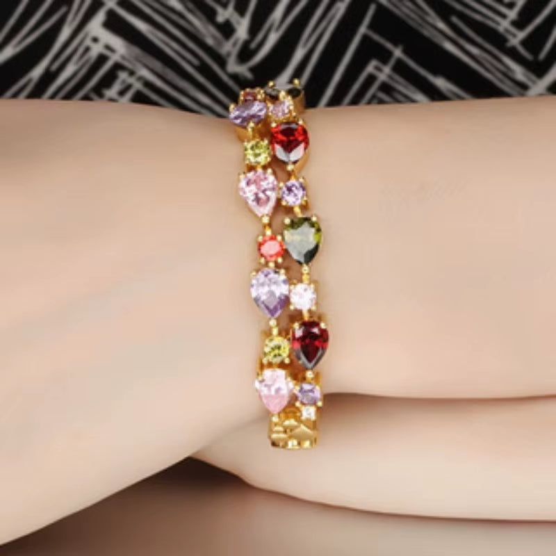 Handmade Multi Crystal Fashion Bracelet